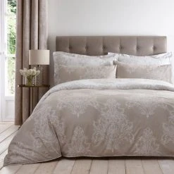 Dunelm Versailles Natural Reversible Duvet Cover And Pillowcase Set -pillowcase shop 1000075981 alt02