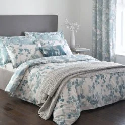 Dunelm Honesty Teal Reversible Duvet Cover And Pillowcase Set 13 Dunelm Honesty Teal Reversible Duvet Cover And Pillowcase Set -pillowcase shop 1000085275 alt05
