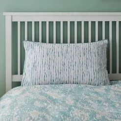 Dunelm Waves Teal Reversible Duvet Cover And Pillowcase Set -pillowcase shop 1000085364 alt05