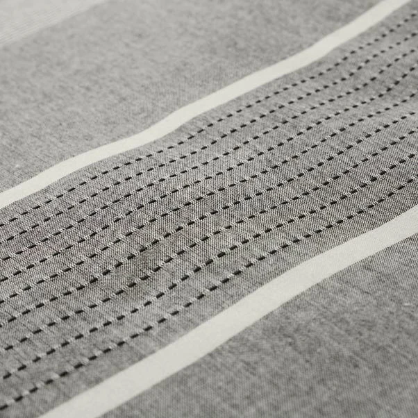 Dunelm Willington Grey Striped Woven Duvet Cover And Pillowcase Set 6 Dunelm Willington Grey Striped Woven Duvet Cover And Pillowcase Set - Image 4