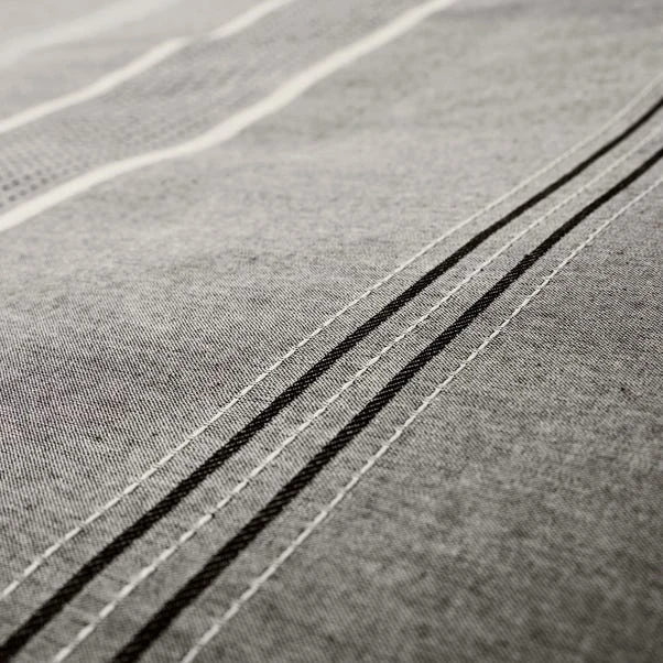 Dunelm Willington Grey Striped Woven Duvet Cover And Pillowcase Set 7 Dunelm Willington Grey Striped Woven Duvet Cover And Pillowcase Set - Image 5