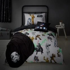 Disney Star Wars Glow In The Dark Duvet Cover And Pillowcase Set -pillowcase shop 1000112967 alt02