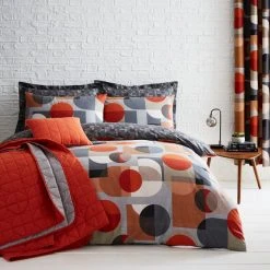 Elements Oscar Reversible Orange Duvet Cover And Pillowcase Set -pillowcase shop 1000119073 alt05