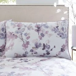 Dunelm Honesty Mauve Reversible Duvet Cover And Pillowcase Set -pillowcase shop 1000119115 alt02