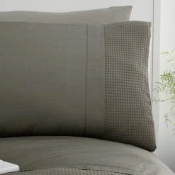 Dunelm Waffle Grey Duvet Cover And Pillowcase Set 9 Dunelm Waffle Grey Duvet Cover And Pillowcase Set -pillowcase shop 1000121193 alt03