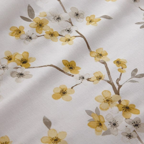 Dunelm Alisha Floral Yellow Reversible Duvet Cover And Pillowcase Set 5 Dunelm Alisha Floral Yellow Reversible Duvet Cover And Pillowcase Set - Image 3