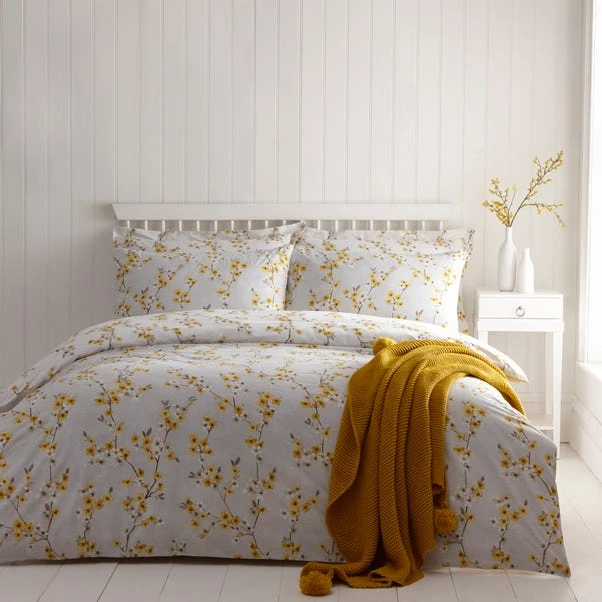 Dunelm Alisha Floral Yellow Reversible Duvet Cover And Pillowcase Set 7 Dunelm Alisha Floral Yellow Reversible Duvet Cover And Pillowcase Set - Image 5