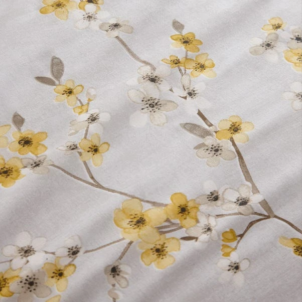 Dunelm Alisha Floral Yellow Reversible Duvet Cover And Pillowcase Set 8 Dunelm Alisha Floral Yellow Reversible Duvet Cover And Pillowcase Set - Image 6