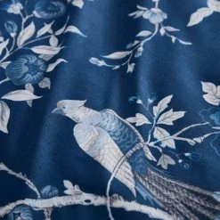 Dunelm Oriental Bird Blue Duvet Cover And Pillowcase Set -pillowcase shop 1000150558 alt02