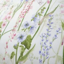 Dunelm Felicity White Floral Reversible 100% Cotton Duvet Cover And Pillowcase Set -pillowcase shop 1000151482 alt04