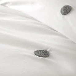 Dunelm Appletree Dot Slate 100% Cotton Duvet Cover And Pillowcase Set -pillowcase shop 1000157851 alt02