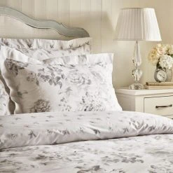 Holly Willoughby Tamsin Grey 100% Cotton Reversible Duvet Cover And Pillowcase Set -pillowcase shop 1000159738 alt03