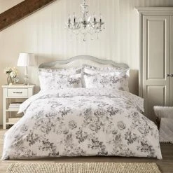 Holly Willoughby Tamsin Grey 100% Cotton Reversible Duvet Cover And Pillowcase Set -pillowcase shop 1000159738 alt04