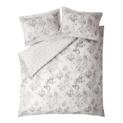 Holly Willoughby Tamsin Grey 100% Cotton Reversible Duvet Cover And Pillowcase Set -pillowcase shop 1000159738 alt05