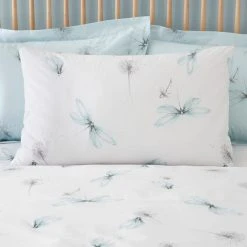 Dunelm Dragonflies Seafoam Reversible Duvet Cover And Pillowcase Set -pillowcase shop 1000159842 alt04
