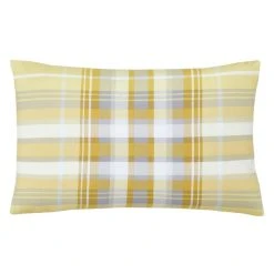 Dunelm Ovie Ochre Reversible Duvet Cover And Pillowcase Set -pillowcase shop 1000159846 alt05