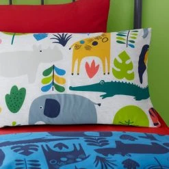Elements Jungle 100% Cotton Reversible Duvet Cover And Pillowcase Set -pillowcase shop 1000160571 alt04