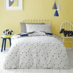 Dunelm Graphic Geo 100% Cotton Duvet Cover And Pillowcase Set -pillowcase shop 1000160594 alt01