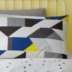 Dunelm Graphic Geo 100% Cotton Duvet Cover And Pillowcase Set -pillowcase shop 1000160594 alt04