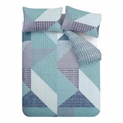 Catherine Lansfield Larsson Geo Teal Duvet Cover And Pillowcase Set 11 Catherine Lansfield Larsson Geo Teal Duvet Cover And Pillowcase Set -pillowcase shop 1000160864 alt04