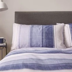 Dunelm Ellis Blue Stripe Duvet Cover And Pillowcase Set 12 Dunelm Ellis Blue Stripe Duvet Cover And Pillowcase Set -pillowcase shop 1000166741 alt04