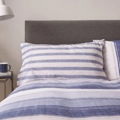 Dunelm Ellis Blue Stripe Duvet Cover And Pillowcase Set 13 Dunelm Ellis Blue Stripe Duvet Cover And Pillowcase Set -pillowcase shop 1000166741 alt05