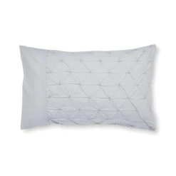 Dunelm Leo Pintuck 100% Cotton Grey Duvet Cover And Pillowcase Set -pillowcase shop 1000166747 alt04