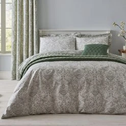 Dunelm Evesham 100% Cotton Green Duvet Cover And Pillowcase Set 10 Dunelm Evesham 100% Cotton Green Duvet Cover And Pillowcase Set -pillowcase shop 1000166971 alt02