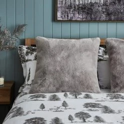 Dorma Purity Faux Fur Grey Continental Pillowcase 12 Dorma Purity Faux Fur Grey Continental Pillowcase -pillowcase shop 1000167076 alt01