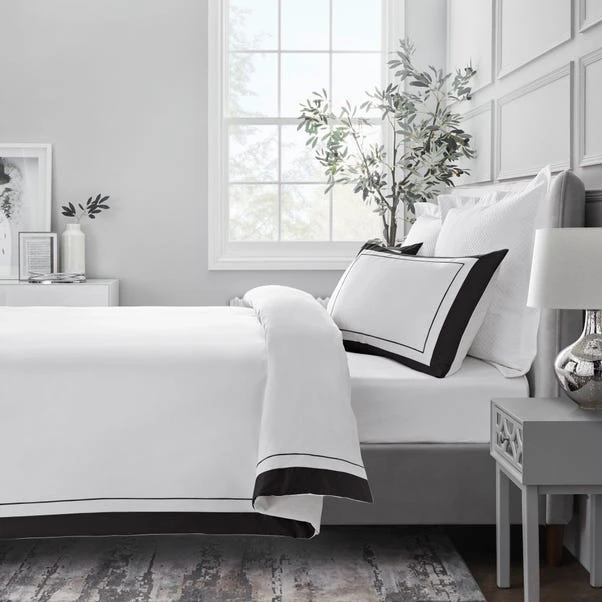 Dorma Purity Kington Black Duvet Cover And Pillowcase Set 5 Dorma Purity Kington Black Duvet Cover And Pillowcase Set - Image 3