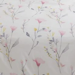 Dunelm Fiori Pink Floral Reversible Duvet Cover And Pillowcase Set -pillowcase shop 1000167103 alt01