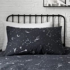 Dunelm Black Space Dinosaur Single Duvet Cover And Pillowcase Set -pillowcase shop 1000167402 alt02