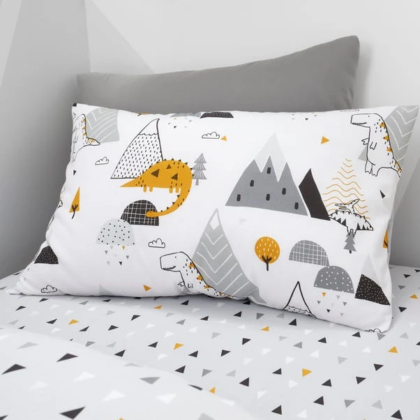 Dunelm Elements Geosaurus 100% Cotton Duvet Cover And Pillowcase Twin Pack Set 7 Dunelm Elements Geosaurus 100% Cotton Duvet Cover And Pillowcase Twin Pack Set - Image 5