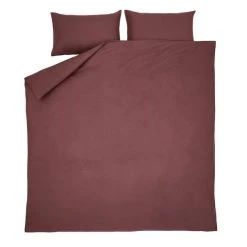 Dunelm Soft & Cosy Luxury Brushed Cotton Claret Duvet Cover And Pillowcase Set -pillowcase shop 1000167743 alt02