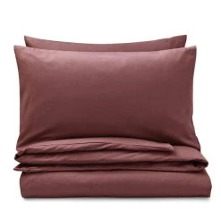 Dunelm Soft & Cosy Luxury Brushed Cotton Claret Duvet Cover And Pillowcase Set -pillowcase shop 1000167743 alt03