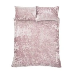 Catherine Lansfield Blush Crushed Velvet Duvet Cover And Pillowcase Set 11 Catherine Lansfield Blush Crushed Velvet Duvet Cover And Pillowcase Set -pillowcase shop 1000169074 alt04