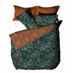 Furn Furn. Riva Forest Fauna Emerald Duvet Cover And Pillowcase Set 9 Furn Furn. Riva Forest Fauna Emerald Duvet Cover And Pillowcase Set -pillowcase shop 1000170833 alt03
