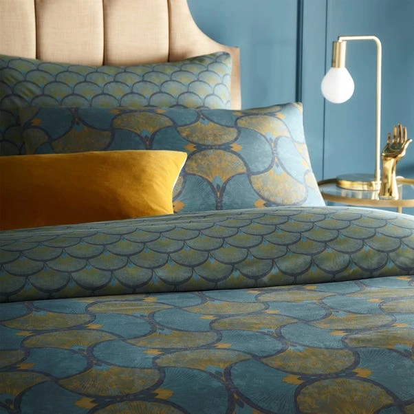 Furn Furn. Riva Decora Teal Duvet Cover And Pillowcase Set 4 Furn Furn. Riva Decora Teal Duvet Cover And Pillowcase Set - Image 2