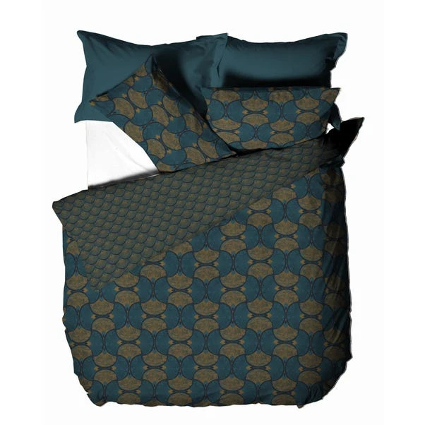 Furn Furn. Riva Decora Teal Duvet Cover And Pillowcase Set 6 Furn Furn. Riva Decora Teal Duvet Cover And Pillowcase Set - Image 4