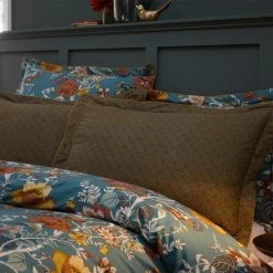 Paoletti Riva Bloom Teal 100% Cotton Duvet Cover And Pillowcase Set -pillowcase shop 1000170840 alt02