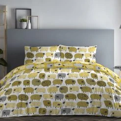 Fusion Dotty Sheep Yellow Duvet Cover And Pillowcase Set -pillowcase shop 1000170844 alt02