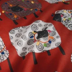 Fusion Dotty Sheep Red Reversible Duvet Cover And Pillowcase Set -pillowcase shop 1000180053 alt03