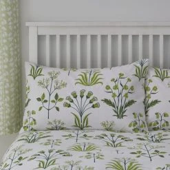 Dunelm Florentina Green 100% Cotton Reversible Duvet Cover And Pillowcase Set -pillowcase shop 1000180709 alt03