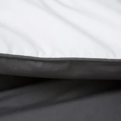 Dunelm Malvern Grey 180 Thread Count 100% Cotton Reversible Duvet Cover And Pillowcase Set -pillowcase shop 1000181847 alt03