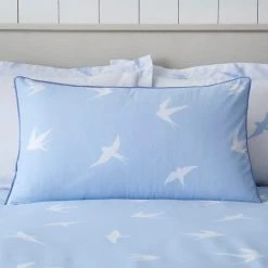 Dunelm Coastal Birds Blue Reversible Duvet Cover And Pillowcase Set -pillowcase shop 1000181908 alt02