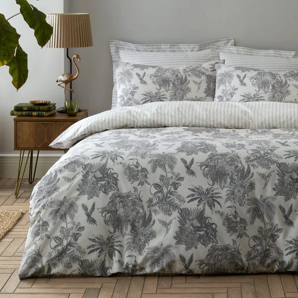 Dunelm Amazonia Toile Reversible Duvet Cover And Pillowcase Set 4 Dunelm Amazonia Toile Reversible Duvet Cover And Pillowcase Set - Image 2