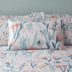 Dunelm Emmie Pink Floral Reversible Duvet Cover And Pillowcase Set -pillowcase shop 1000181947 alt02