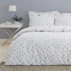 Dunelm Maddie Blue Floral Reversible Duvet Cover And Pillowcase Set -pillowcase shop 1000181959 alt01
