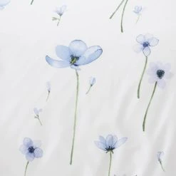Dunelm Maddie Blue Floral Reversible Duvet Cover And Pillowcase Set -pillowcase shop 1000181959 alt05