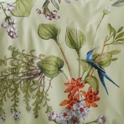 Dunelm Paradise Birds Green Reversible Duvet Cover And Pillowcase Set -pillowcase shop 1000181963 alt04